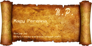 Magy Perenna névjegykártya